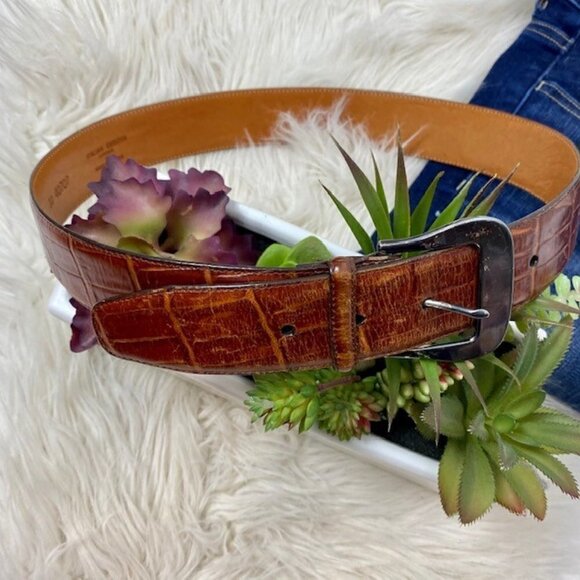 Brighton Brown Italian Saddle Leather Belt size 30 - Picture 3 of 7